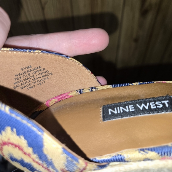 Women's Nine West Jeranna Wedge Heel Espadrilles Sandals Mutli color 9.5 US GUC - Picture 5 of 11